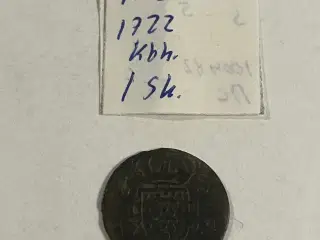1 Skilling 1722 Danmark