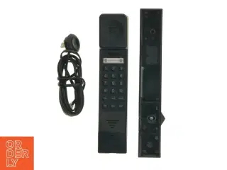 Sort vægmonteret fastnettelefon (str. 22 cm)