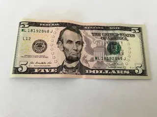Five Dollars USA 2013
