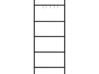 Håndklædestige 5 niveauer 58x175 cm jern sort