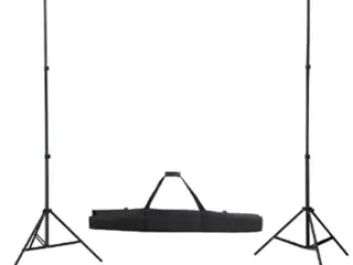 Stativsystem til fotobaggrund 300 x 300 cm hvid