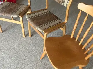 6stole med stof 2træstole