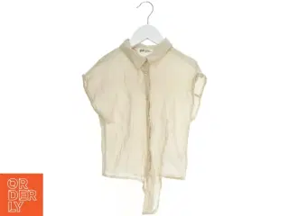 Kortærmet bluse med høj krave fra H&M (str. 146)