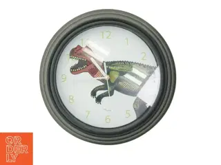 Vægur med dinosaurmotiv (str. Ø 30 cm)