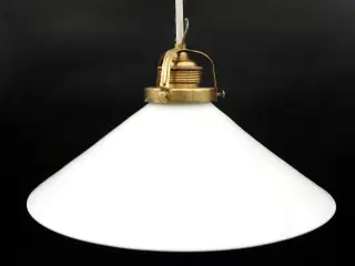 Skomagerlampe i opalglas – original 30/40’er