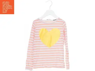 Stribet langærmet trøje med gult hjerte fra H&M (str. 122)