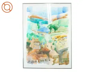 Motiv fra Provence af Bent Rune (str. 60 x 45 cm)