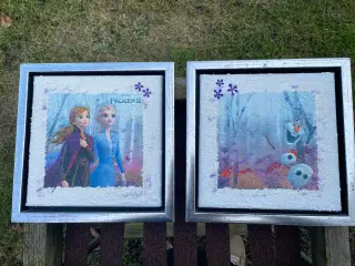 Frozen billeder. Elsa, Anna og Olaf