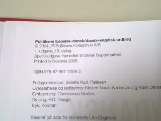 ENGELSK/DANSK - dansk/engelsk