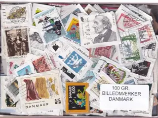 Danmark 100 g. Billedmærker Enkeltklip - Ny varer hjemkommet 25 - 08 - 2024