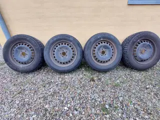 4 stk. Vinterhjul på stålfælge