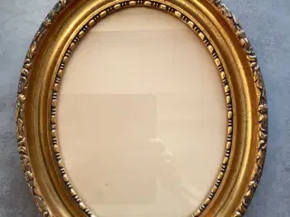 Antik oval billedramme.