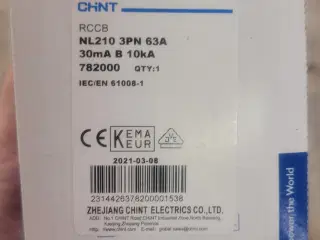 HPFI TYPE B AC/DC, 63A, 30MA, 3P+N, 10KA