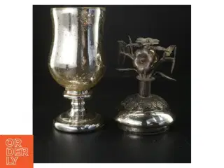 Fattigmands vase med låg - metallisk look (str. 35 cm)