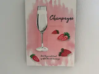 Champagne plakat/billede