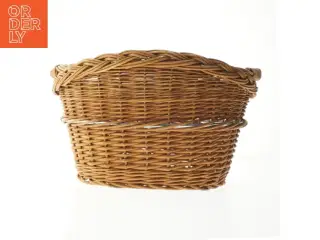 Flettet cykelkurv i flet (str. 43x33,5 cm)