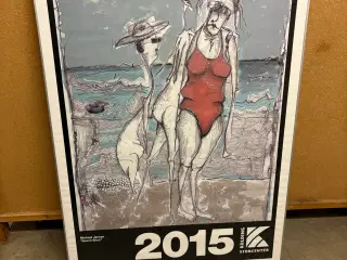 Stor kunstplakat “Beach Bitch” 