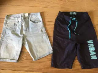 shorts + badeshorts str 12-14 år, kr 100 inkl frag