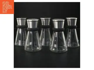 Sæt af peberkværne med glasbeholder (str. 14x8 cm)
