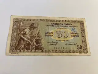 50 Dinara Yugoslavia 1946 - Kuglepen