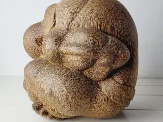 Vintage træskulptur af Orang Malu  Grædend Buddha 