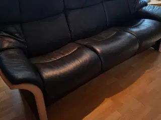 3 personers ‘Stressless’ lædersofa