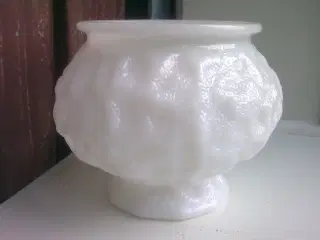 USA opalineglas snebold vase potteskjuler RETRO