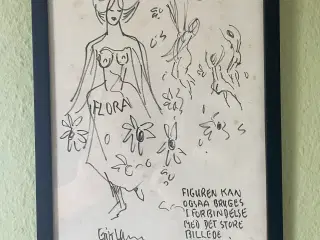 ERIK LARSEN Tegning m/Tekst !