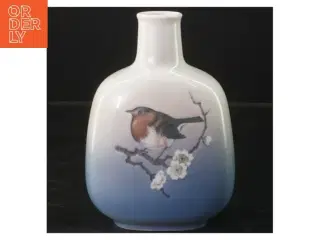 Porcelænsdekoration med fugl fra Royal Copenhagen (str. 15x9 cm)