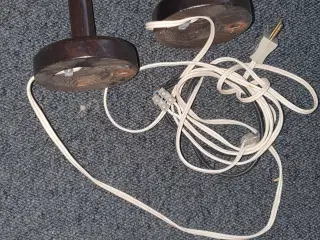 2 stk retro/ vintage træ væglamper 
