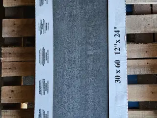 Gulv- og vægklinke mørkegrå 30x60 cm 
