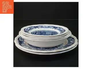 Sæt af 6 vintage tallerkener fra W.H. Grindley & Co Ltd (str. 6 stk Ø 18 & 19,5 & 23,5 cm)