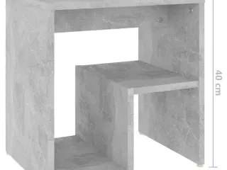 Sengeskab 40x30x40 cm konstrueret træ betongrå