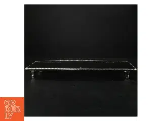 Rektangulært blankt metalfad fra Lene Bjere (str. 42x14,5 cm)