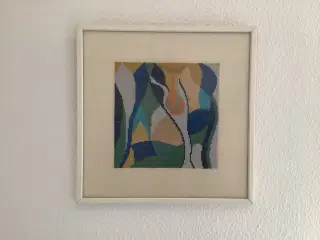 2 håndbroderede billeder..Håndarbejdes Fremme