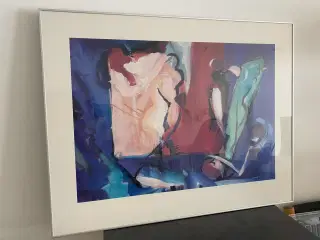 Abstrakt Kunsttryk i smal ramme
