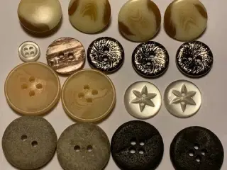 Skjorteknapper og knapper, nye - samlet 25 kr.