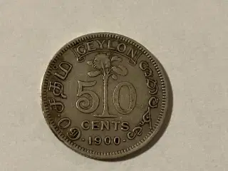 50 Cents Ceylon 1900