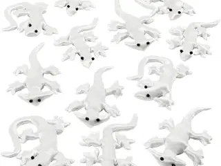 Hvide Stofkryb 10-14 cm - 12 stk. til Kreative Projekter