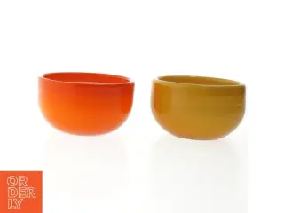2 glasskåle fra Holmegaard. Diameter 13 cm.
