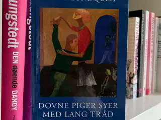 Dovne piger syer med lang tråd af Lisbet Lundquist