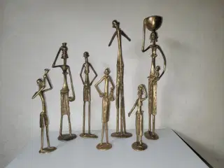 Afrikanske messing statuetter