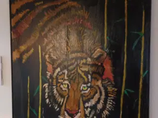 flot maleri af tiger