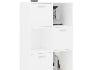 Kontorreol 60x29,5x90 cm konstrueret træ hvid