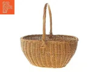 Flettet kurv med hank (str. 42x46 cm)