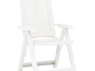 Havelænestole 2 stk. plastik hvid