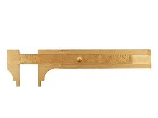 Messing skydelære 0-100x0,1 mm med 25 mm kæber