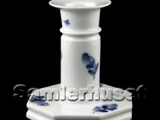 Blå Blomst Kantet Lysestage 10½ cm.