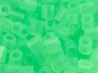 Rørperler, str. 5x5 mm, hulstr. 2,5 mm, medium, grøn neon (32237), 6000stk./ 1 pk.