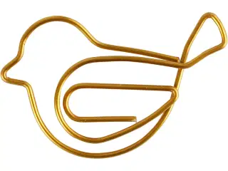 Klips, fugl, str. 32x40 mm, guld, 6stk./ 1 pk.